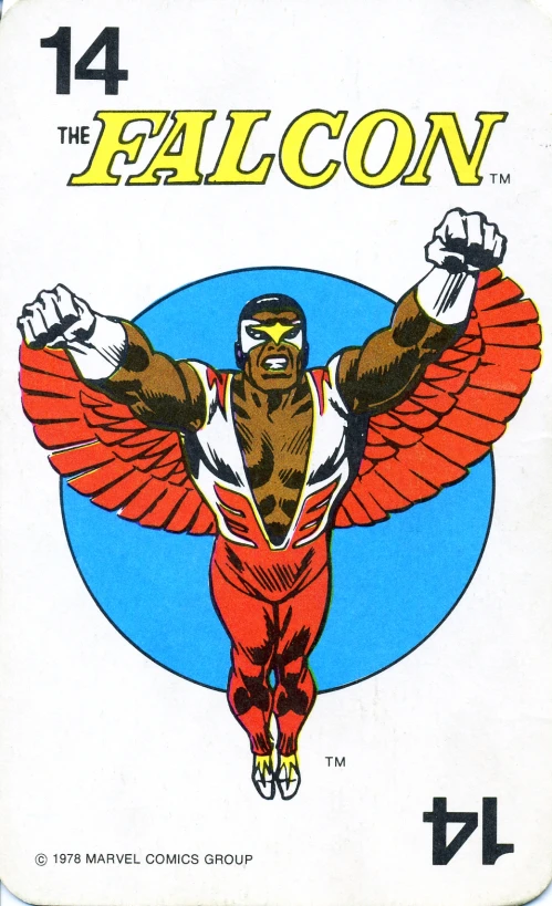 an old black comic character is shown on a card