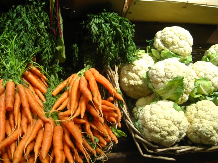 fresh vegetables on display for sale in market