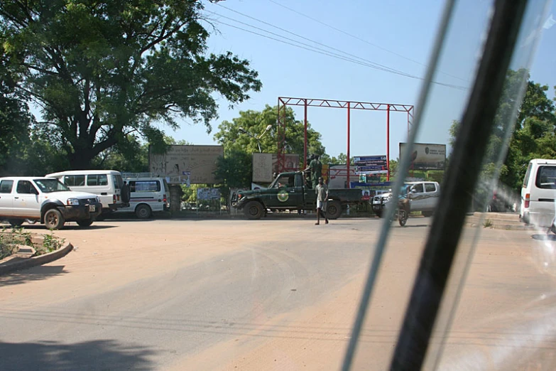 there is an automobile that is parked on the street