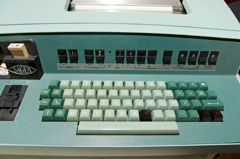 this old desktop computer was modified to make it easy for typing