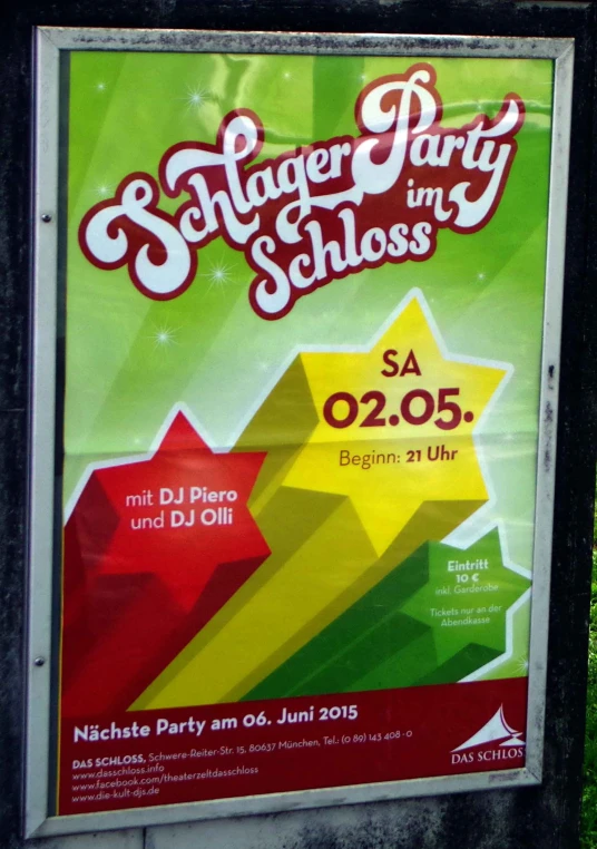 a large poster for a shoe party and its price