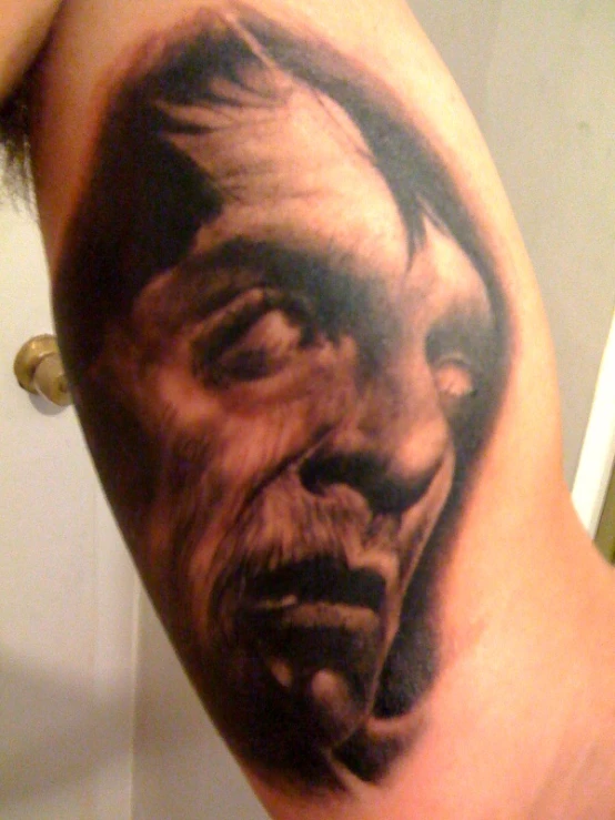 the evil man is depicted on this tattoo