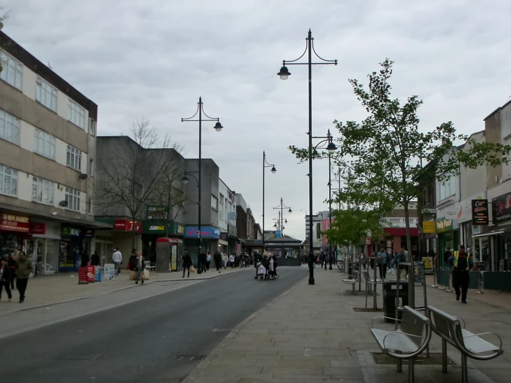 a very big pretty town on a cloudy day