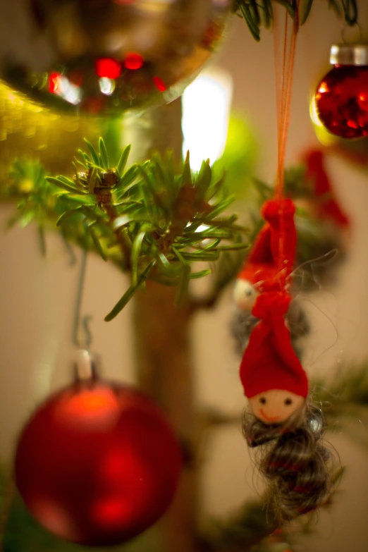 an ornament hanging on a tree ornament