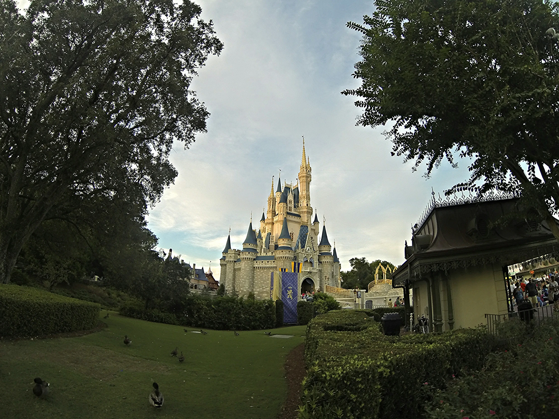 the castle on the hill is all made up of turrets