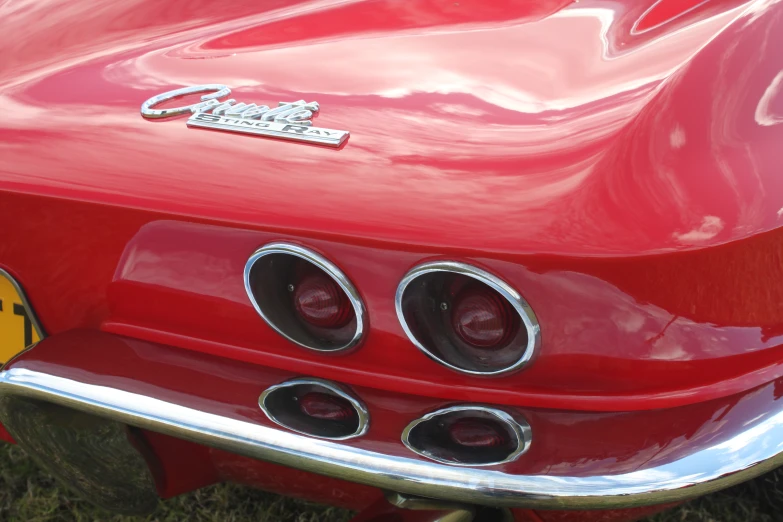 the tail lights of a classic muscle car