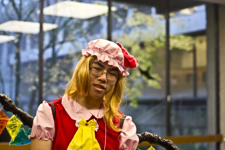 a woman dressed in a costume for halloween