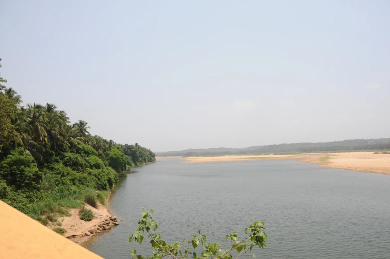 view over the river from atop a bridge