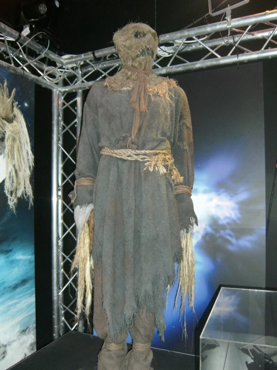 a costume from a film is being displayed