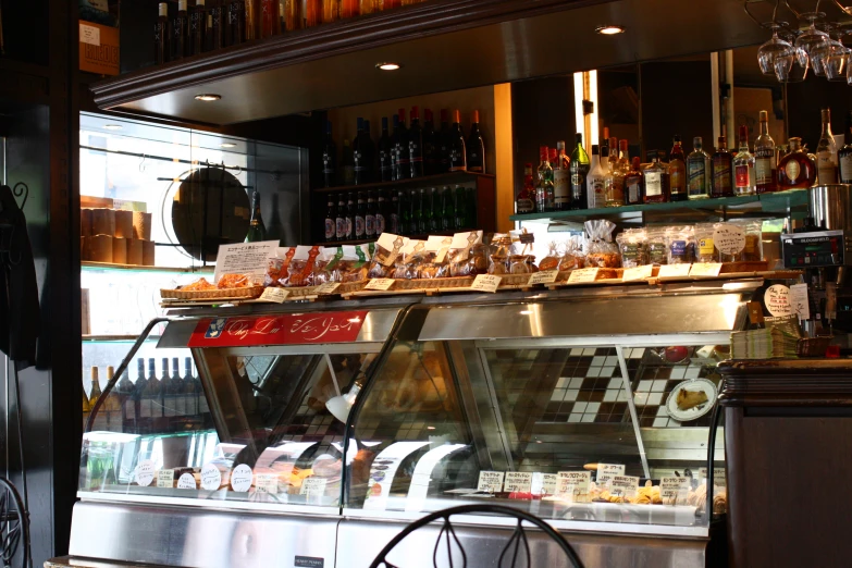 a bakery has several deli servings inside