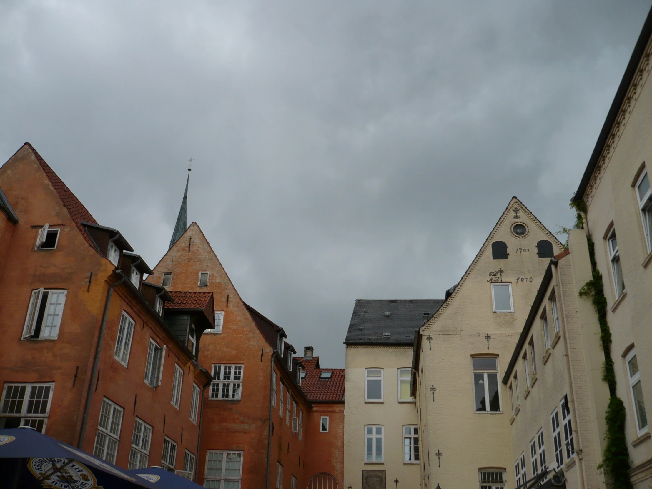 view from an area called an old, european town