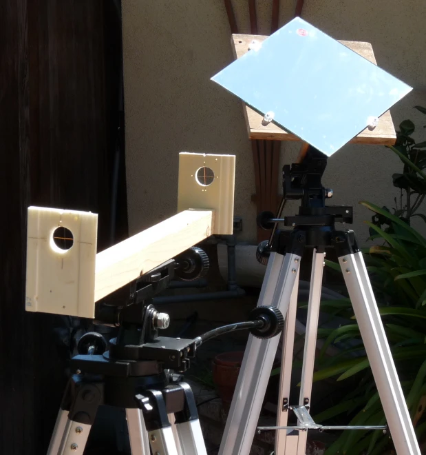 an empty square is placed on a tripod