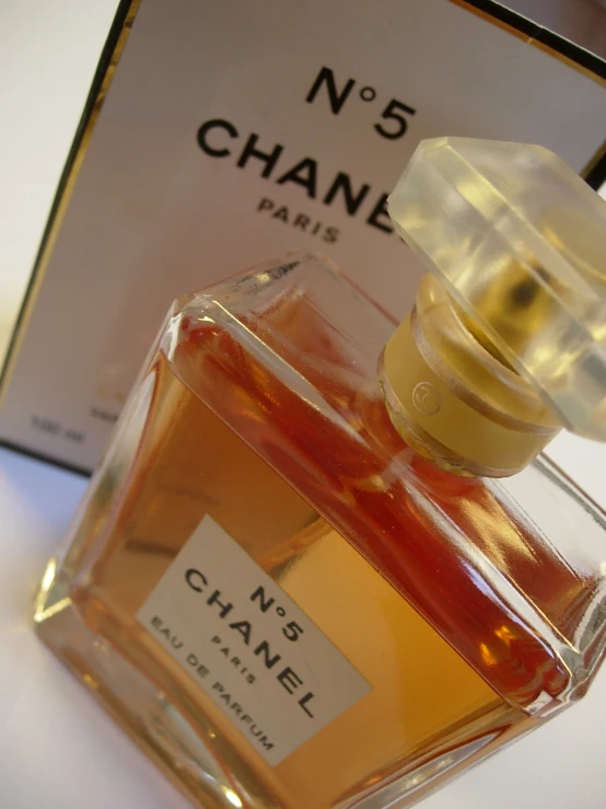 a close up view of a bottle of chanel perfume