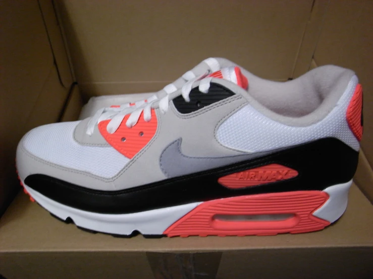 this is a nike air max in white and pink