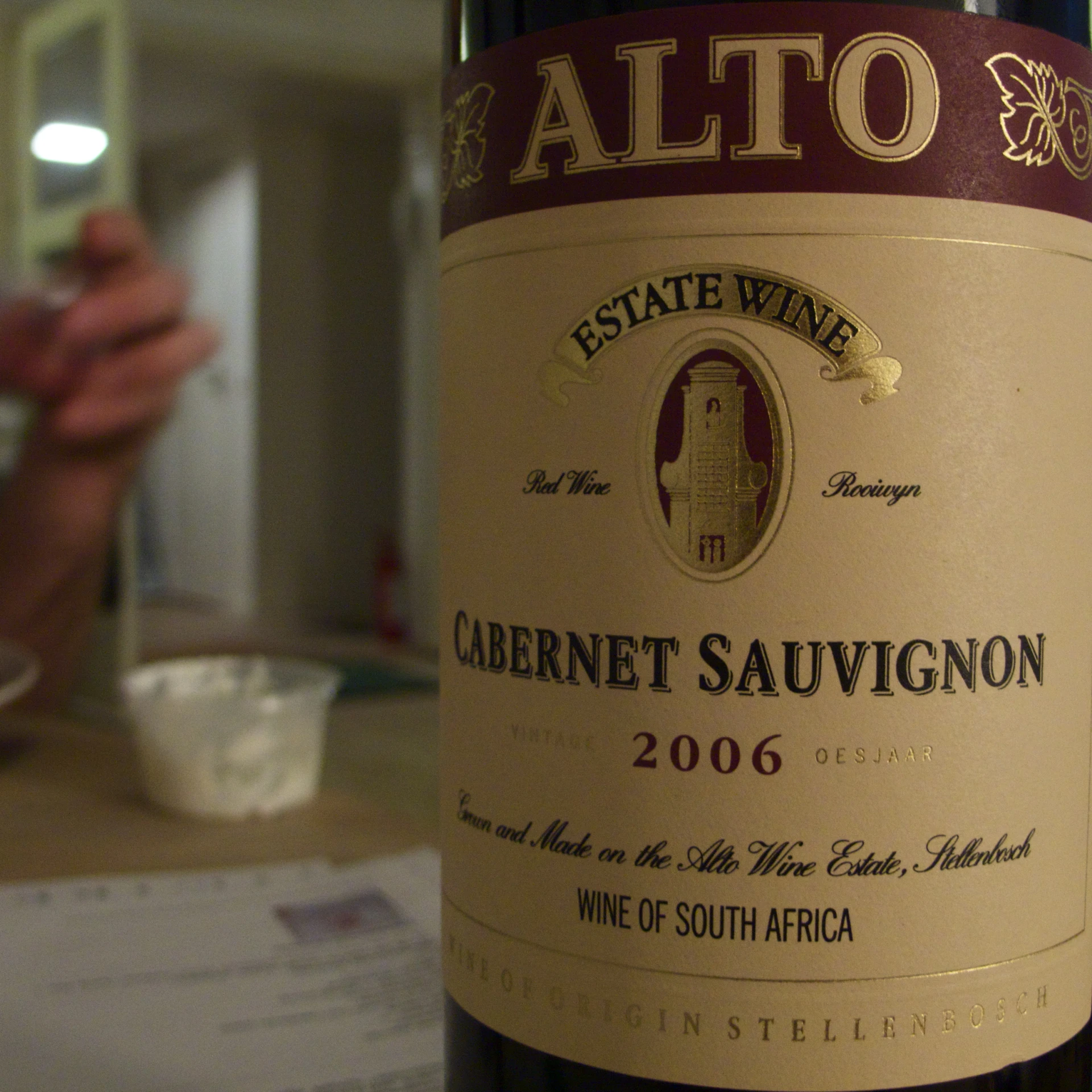 a bottle of wine is shown in this image