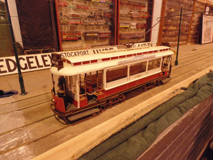 a model train set and its surroundings