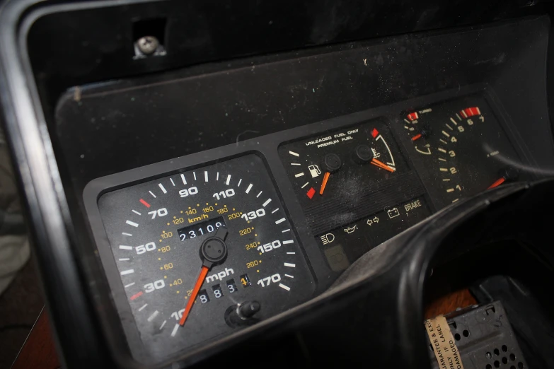close up of a dashboard in a vehicle