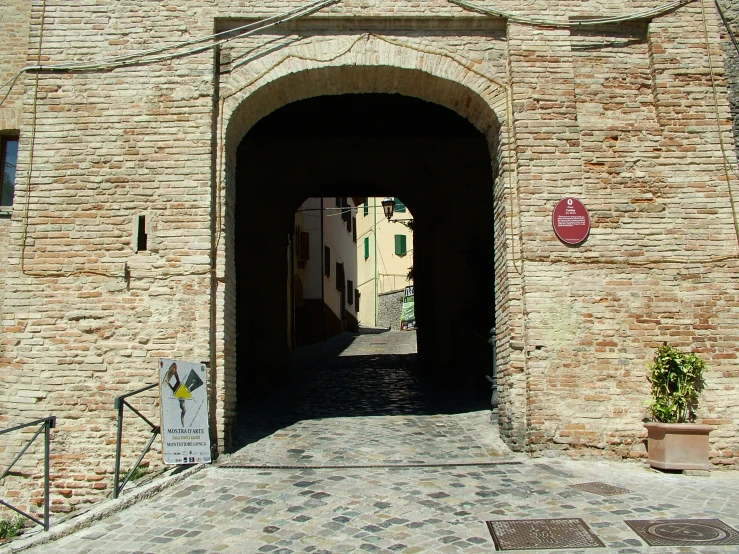 the street is lined with small cobblestone streets