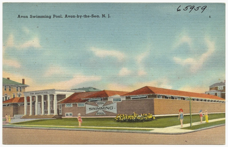 a vintage postcard depicting the school's cam