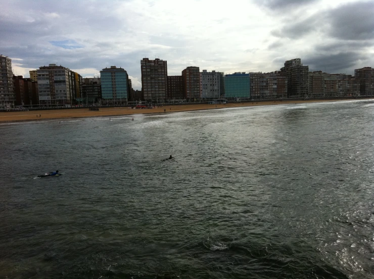 a person is riding a board in the water