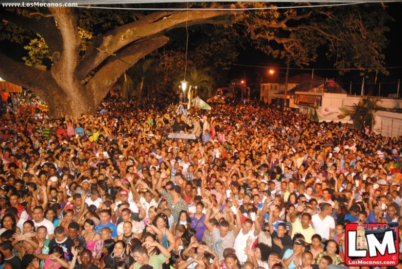 a large group of people gathered together at a concert