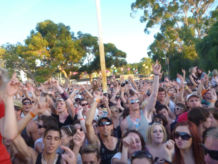 a group of people are in the audience