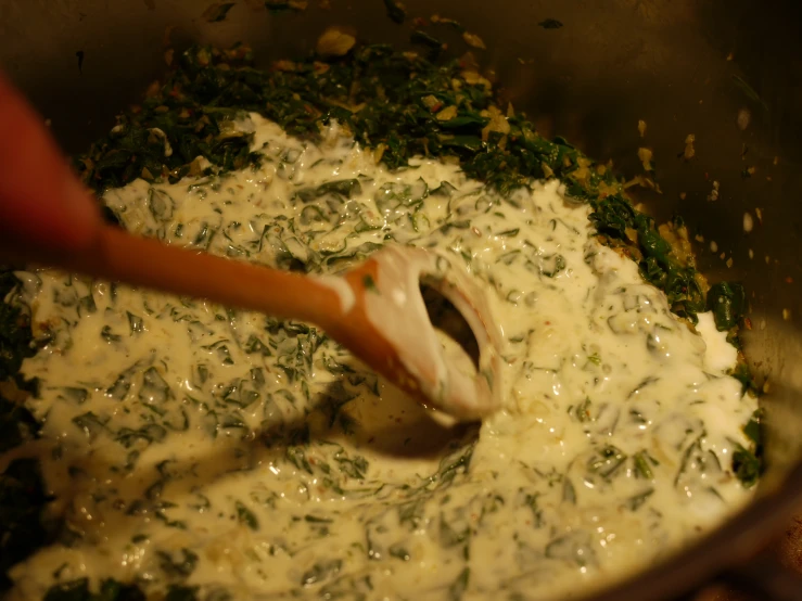 the cheese sauce has herbs in it