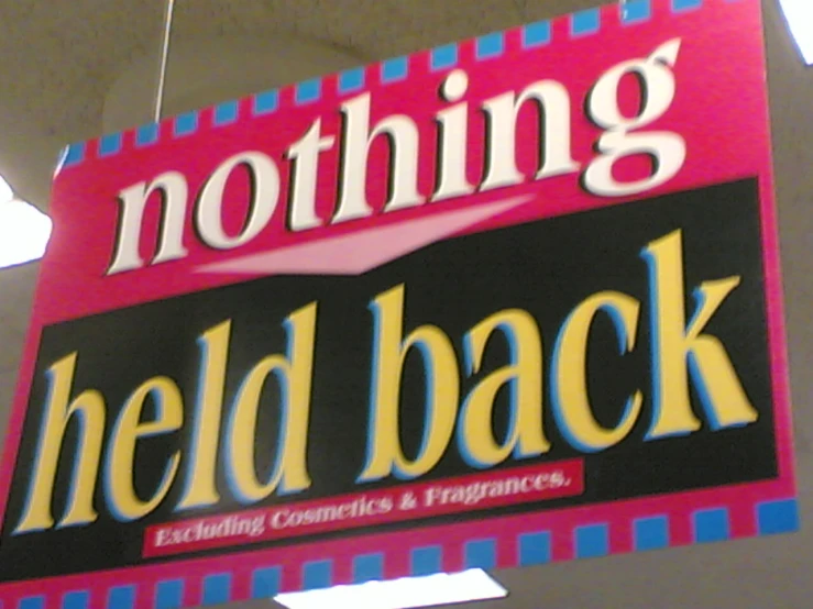 there is a sign that says nothing shel back
