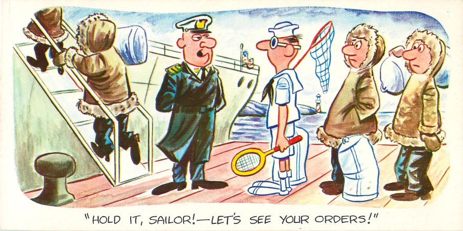 cartoon of sailor, the sailor's best words