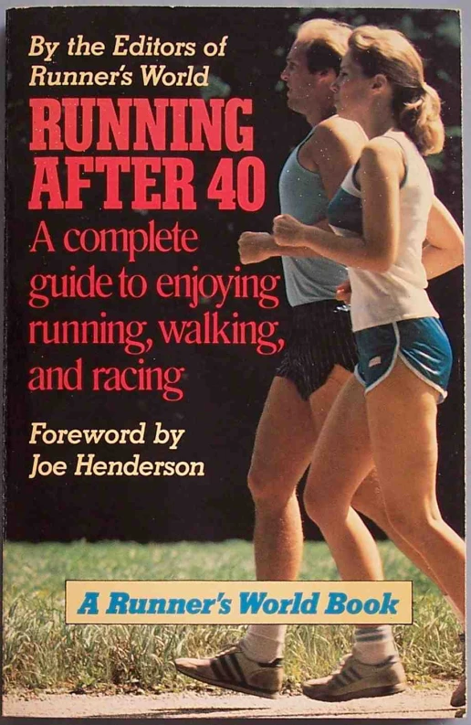 the book is running after 40 with a picture of two people jogging