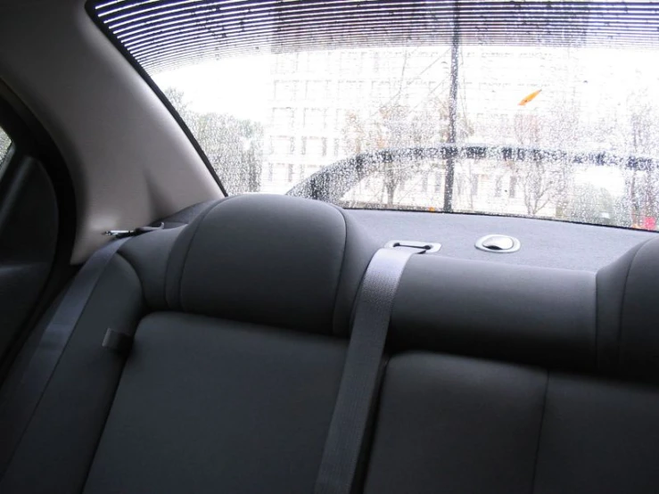 the back seat is covered by a mesh net