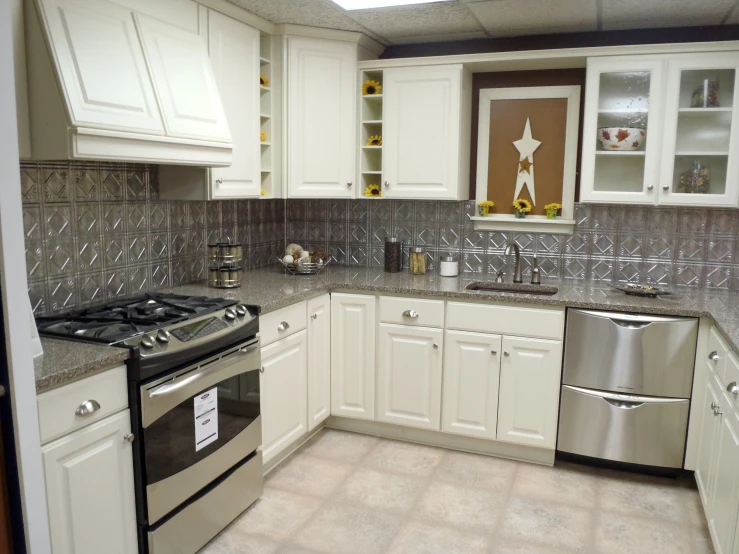 an image of a kitchen setting with stainless appliances