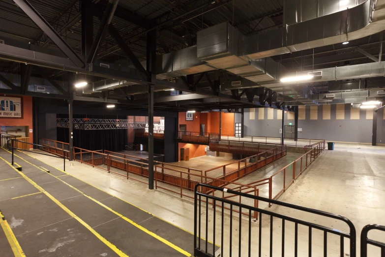 a large empty open theater is shown in the middle of a building