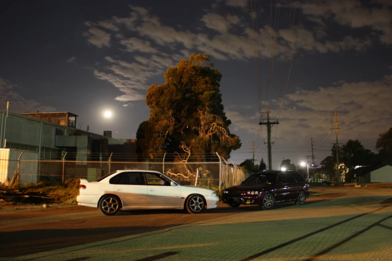 the lights on the houses are turned off by the street