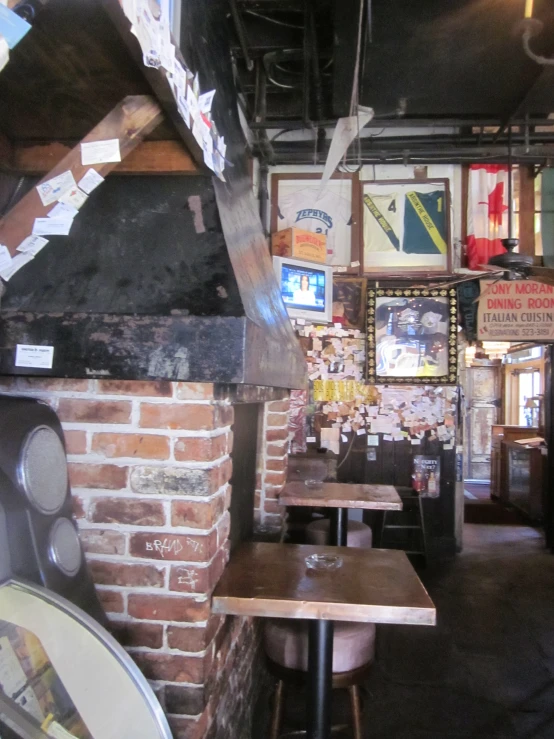 the view into the bar at a pizza restaurant