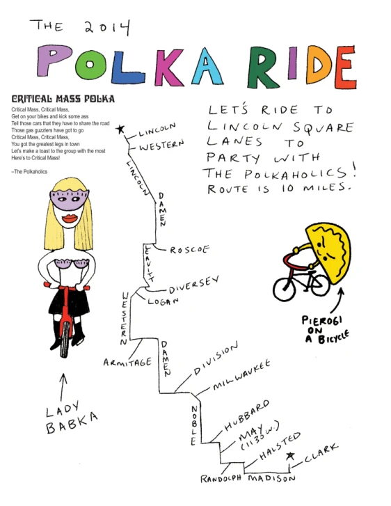 the portland folk festival's polar ride poster