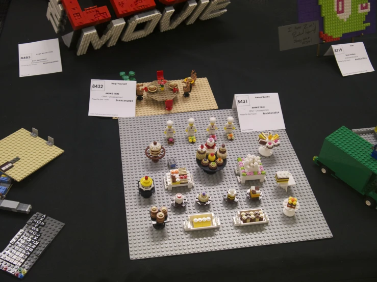 there is a lego model on a table