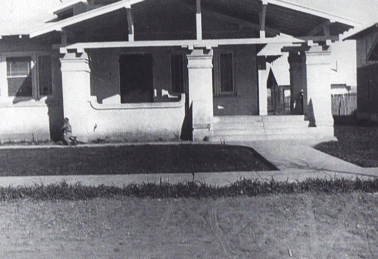 an old house is being constructed with wood and concrete