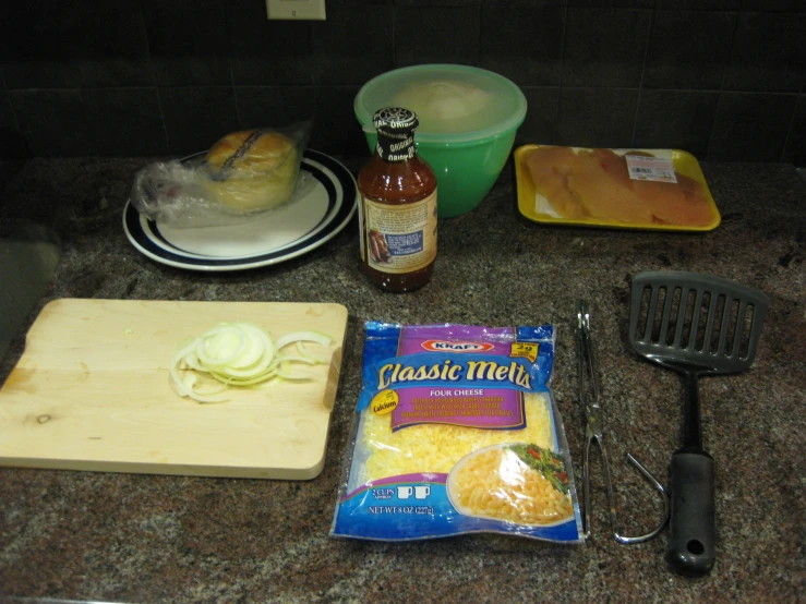 a counter is covered with vegetables and ingredients