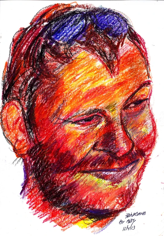 drawing of man with full beard and bearding