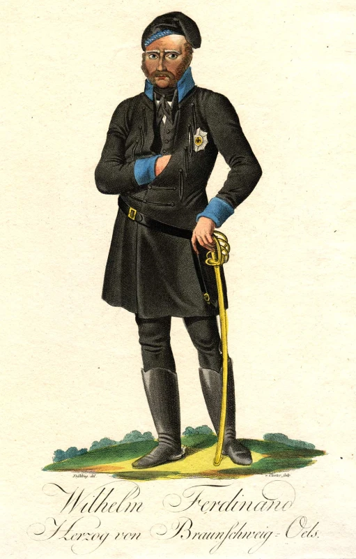a 19th - century military painting of a gentleman holding an umbrella