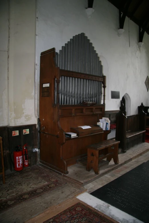 there is an old pipe organ in the church