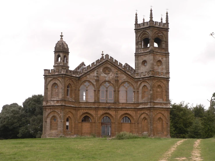 this is an old building with a tower