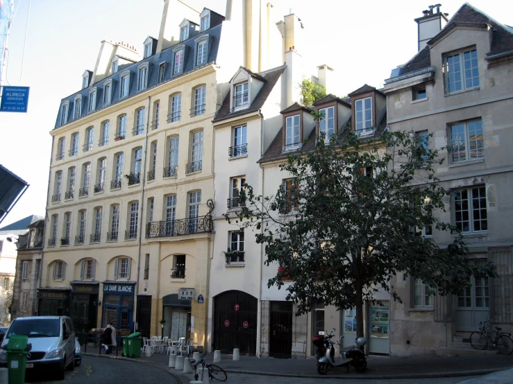 several tall buildings line the street in front of each other