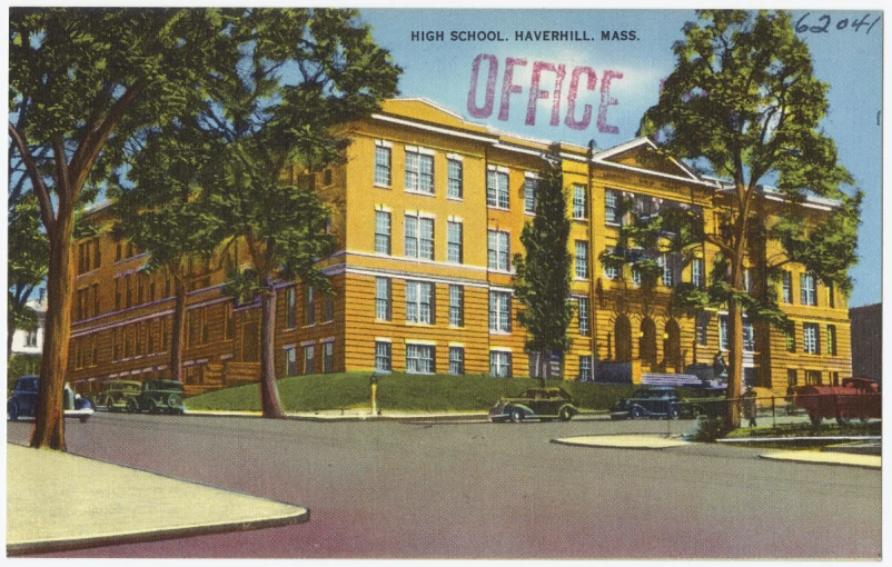 a postcard depicting the high school naval drilli made by the u s navy