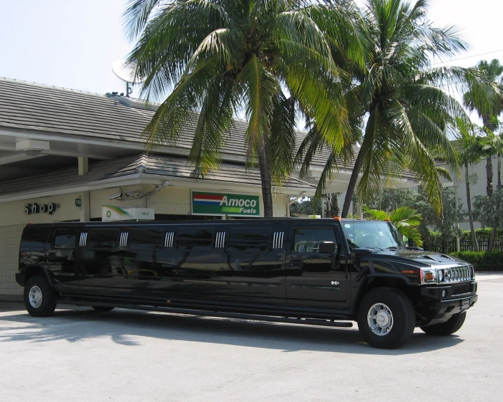 limo limo parked near el entrance in tropical area