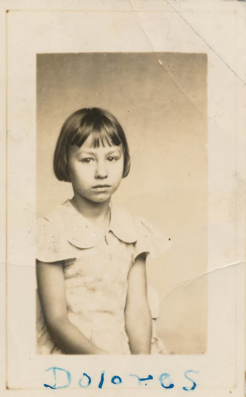 an old po of a little girl with short hair