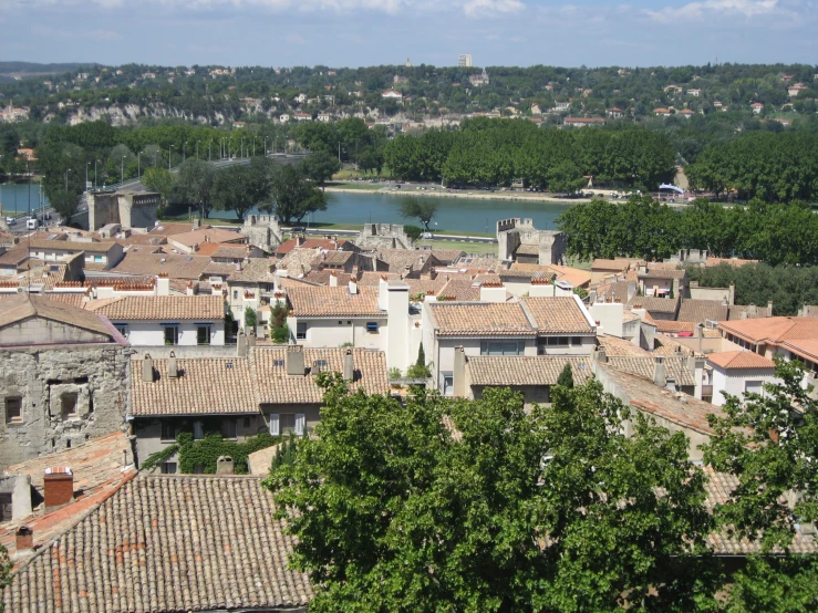 old european rooftops with the river and city in the background