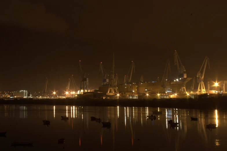 a large body of water surrounded by tall buildings