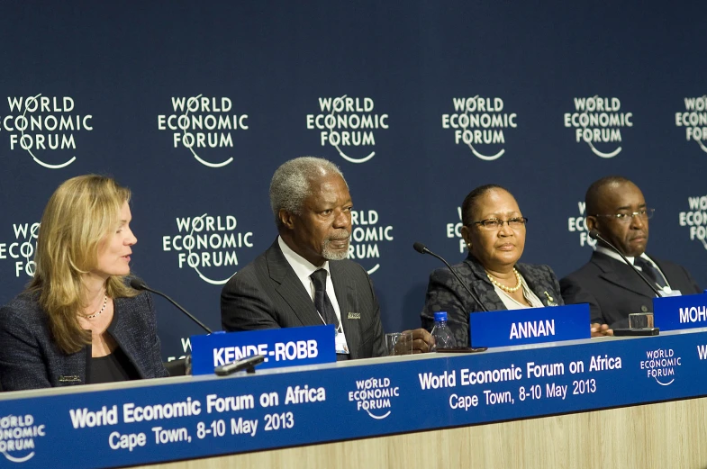 a panel of politicians at a press conference